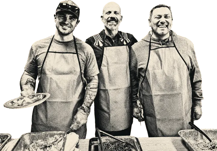 A Dream Team serving at a church meal